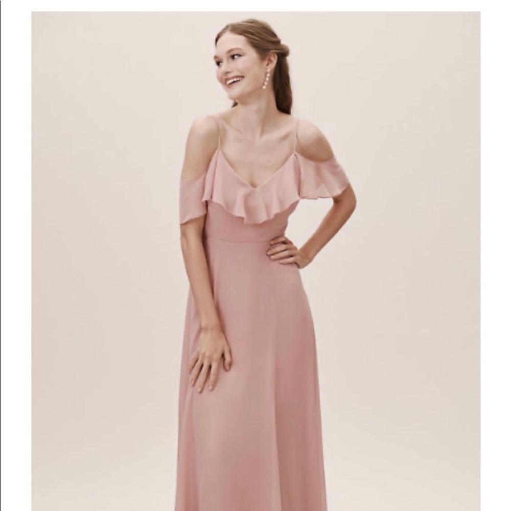Jenny Yoo Whipped Apricot Mila Dress